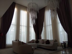 Cortinados com calha dupla